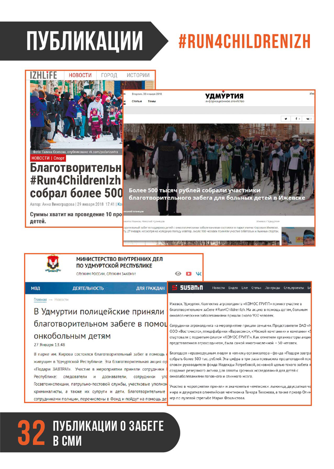 Отчет по второму благотворительному забегу #Run4Childrenizh